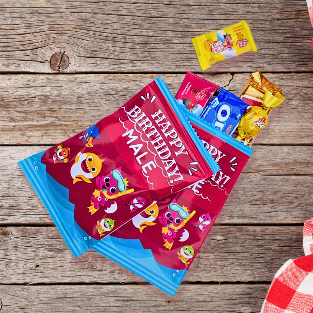Personalized Kids' Birthday Chip Bags - Dozen (12pc, Unfilled)