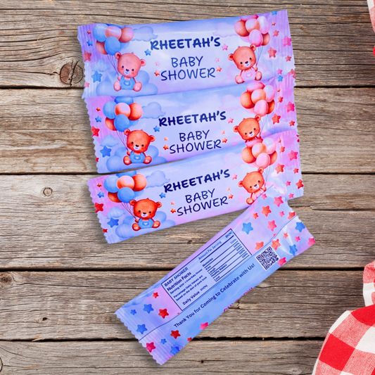 Personalized Baby Shower Chocolate Bars — Dozen (12pc)