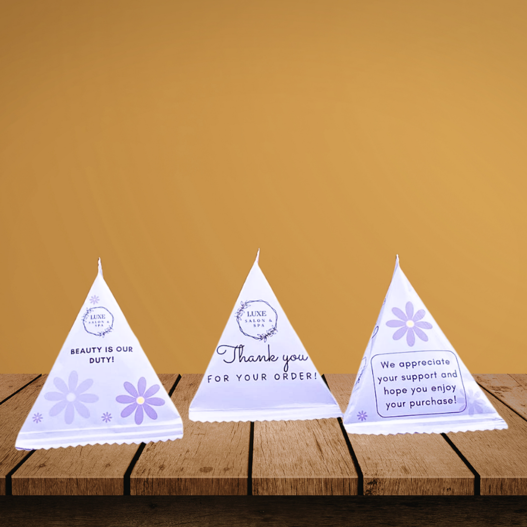 Personalized Thank You Client Pyramid Bags - Dozen (12pc, Unfilled)