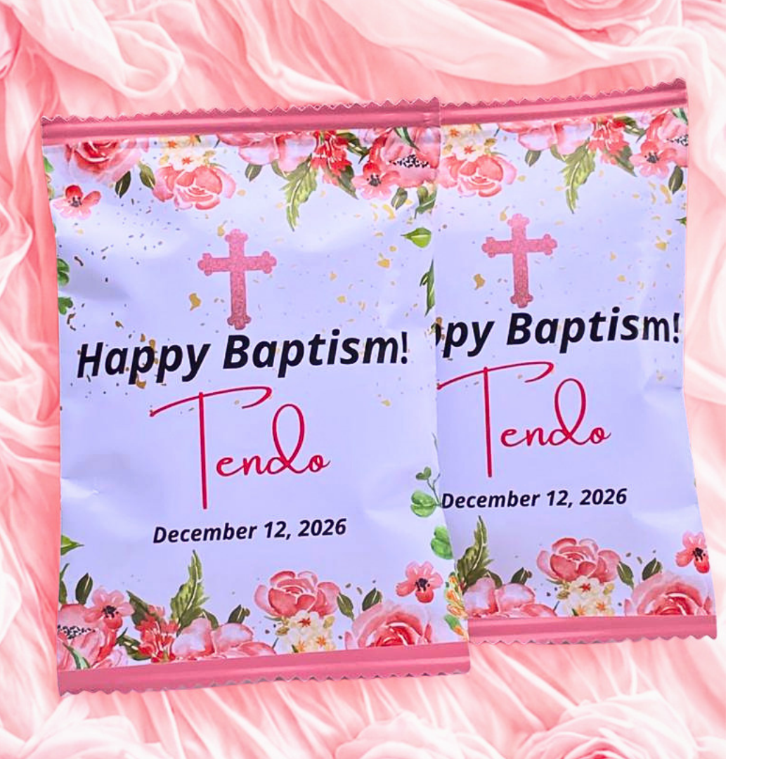 Personalized Baptism Chip Bags - Dozen (12pc, Unfilled)