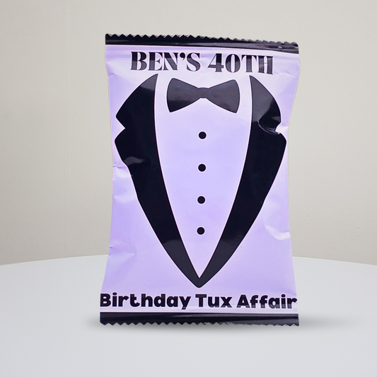 Personalized Adult Birthday Chip Bags — Dozen (12pc, Unfilled)