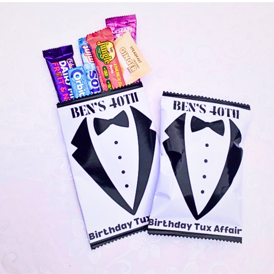 Personalized Adult Birthday Chip Bags — Dozen (12pc, Unfilled)