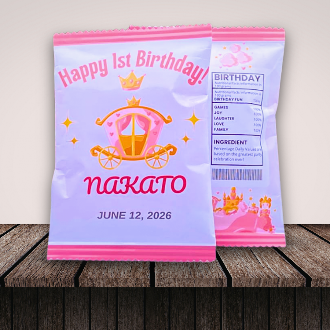 Personalized Twins Birthday Chip Bags — Dozen (12pc, Unfilled)