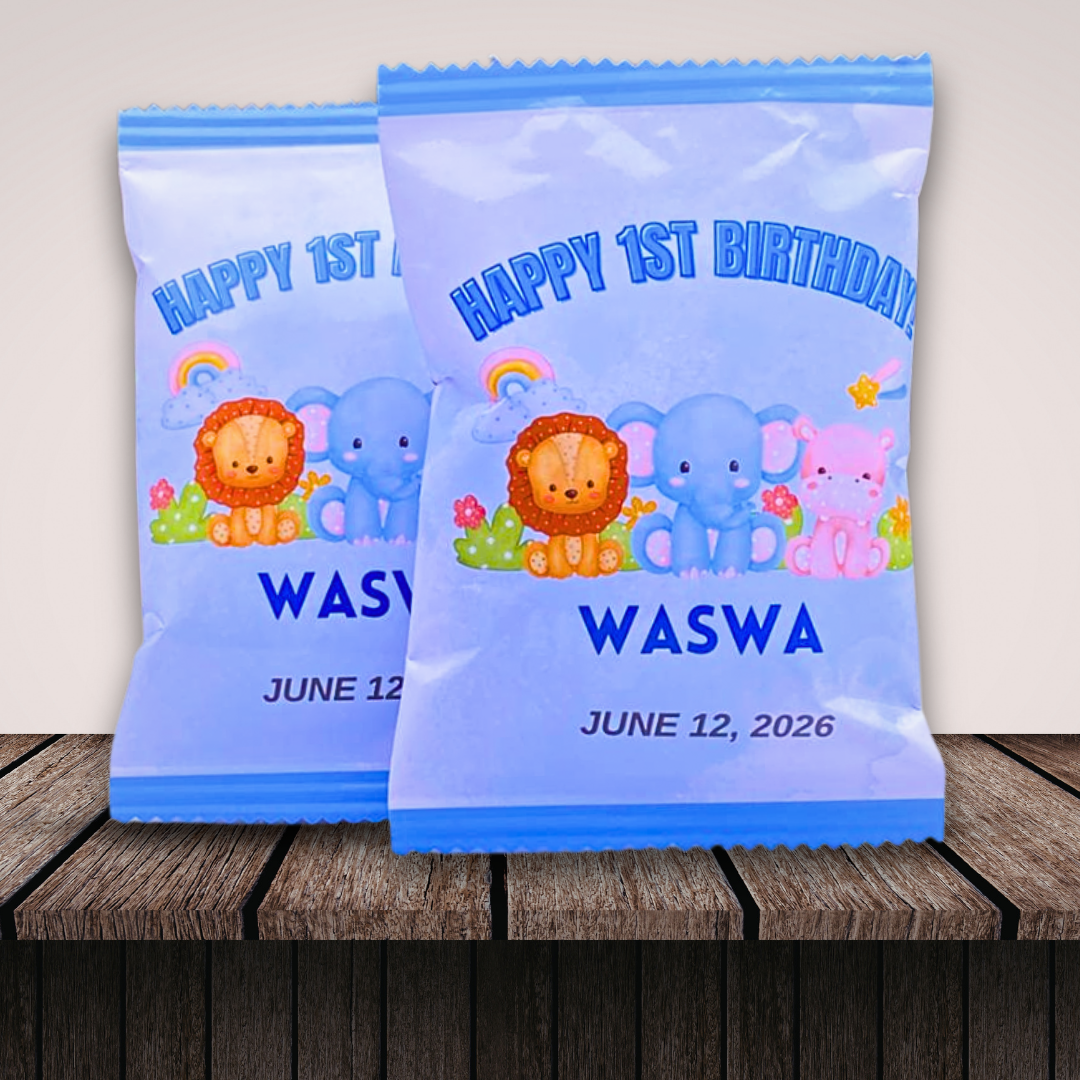 Personalized Twins Birthday Chip Bags — Dozen (12pc, Unfilled)