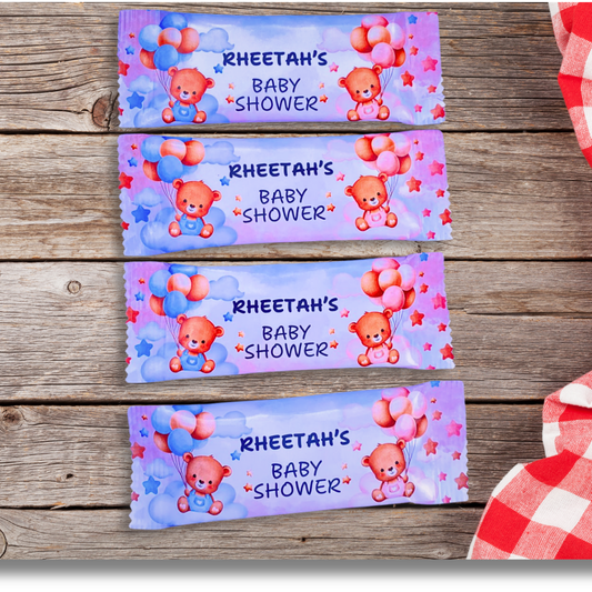 Personalized Baby Shower Chocolate Bars — Dozen (12pc)