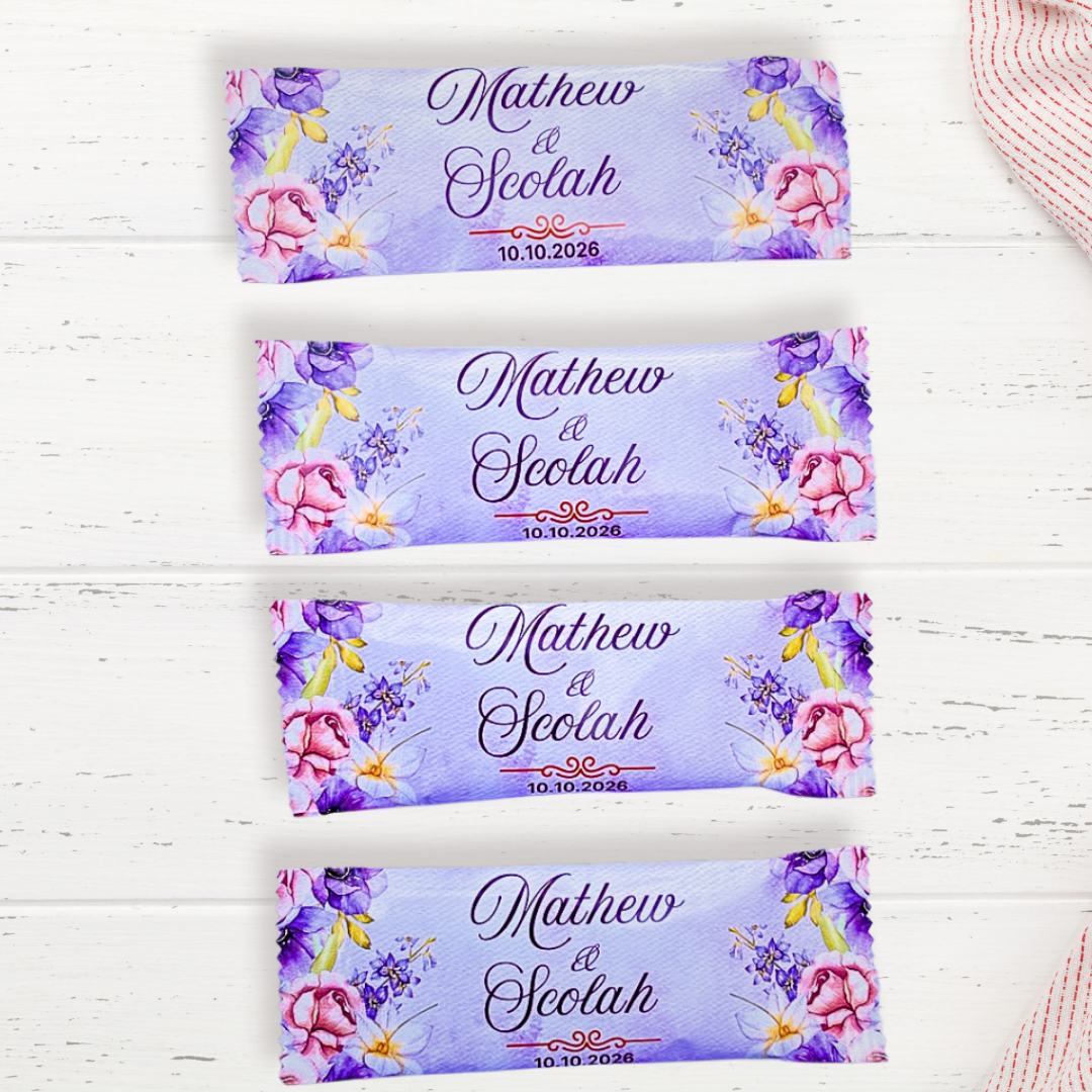 Personalized Wedding Chocolate Bars - Dozen (12pc)