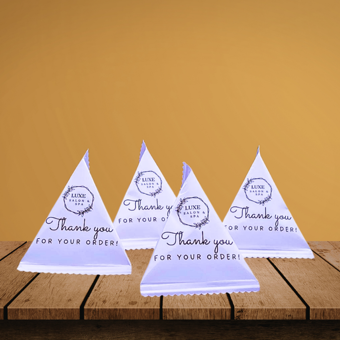 Personalized Thank You Client Pyramid Bags - Dozen (12pc, Unfilled)